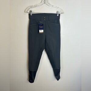 NWT OVATION Celebrity Slim Secret Breeches‎ Equestrian Riding pants 26R Charcoal